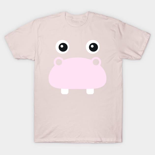 Cute Hippo Face Easy Halloween Costume Gift T-Shirt by HCMGift